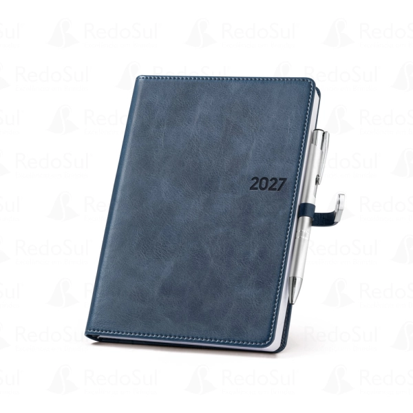 Agenda personalizada em PU tamanho 14,8 x 21 cm